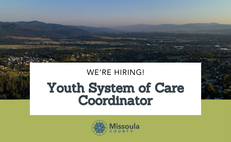 This is a full-time grant funded opportunity with many benefits! As a Missoula County employee, you will be part of a team that is committed to positively impacting the community. The rate of pay for this position depends on qualifications and experience.